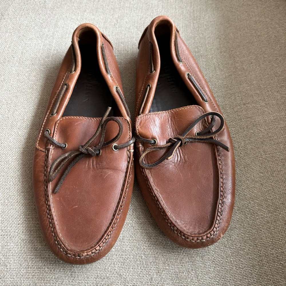 Cole Haan Air Driving Moccasin Loafers Slip On Brown Leather C08319 Size 9 M